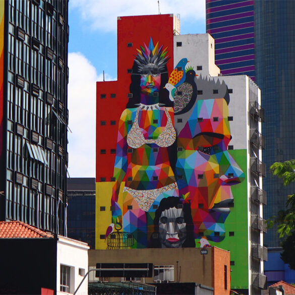 sao paulo skyscrapers street art