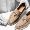 Loro Piana white sole shoes