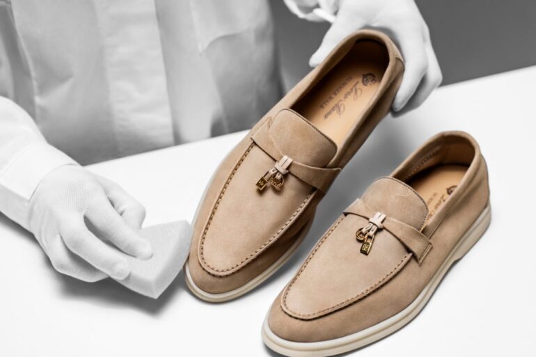 Loro Piana white sole shoes