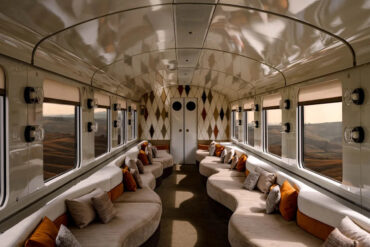 luxury train interior scenery