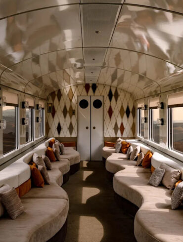 luxury train interior scenery