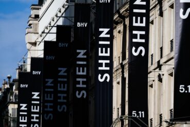 Shein logo Hong Kong skyscraper