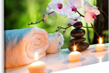 spa luxe marbre bougies