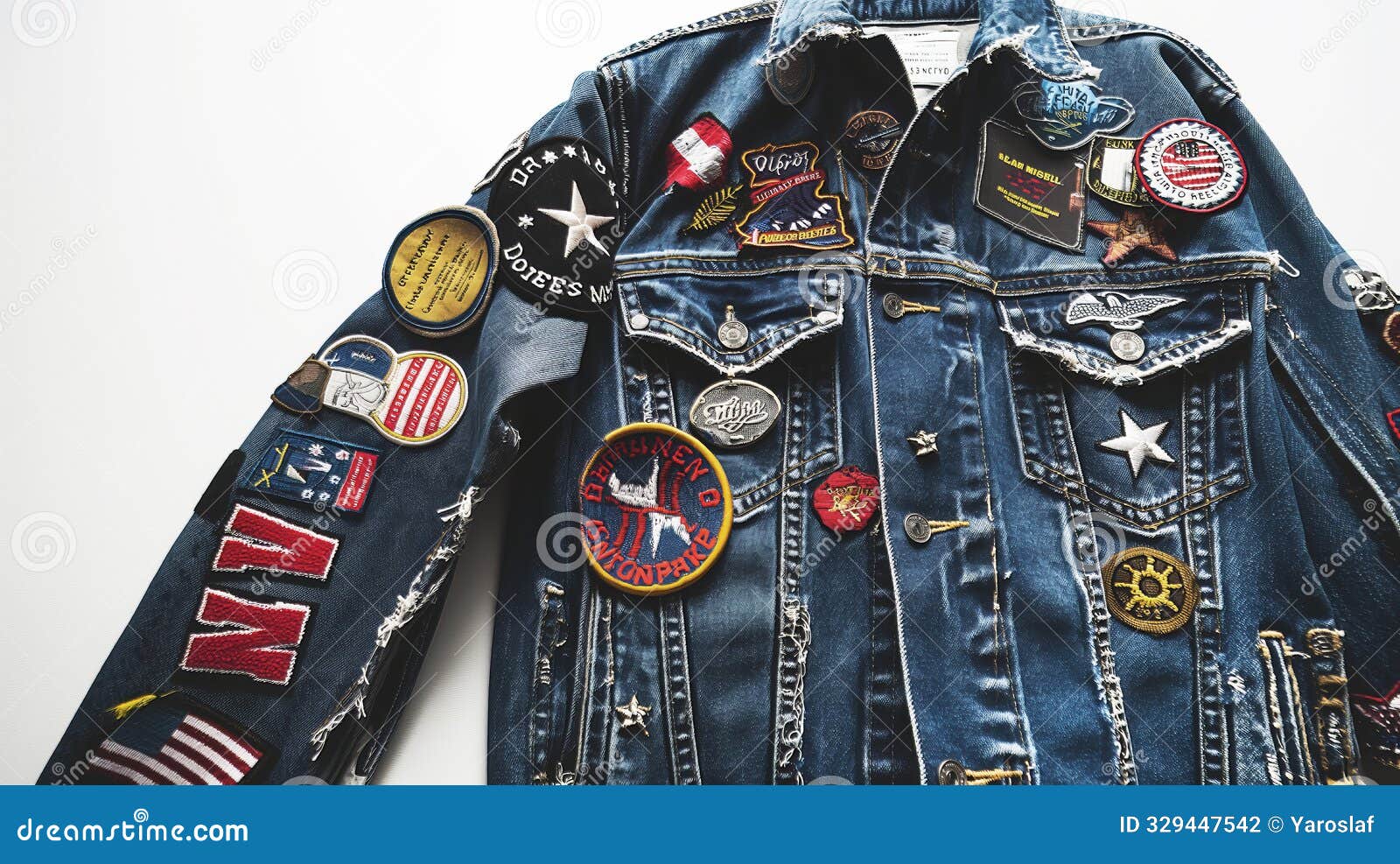 A minimalist modern jacket adorned with a colorful