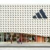 Adidas logo facade building
