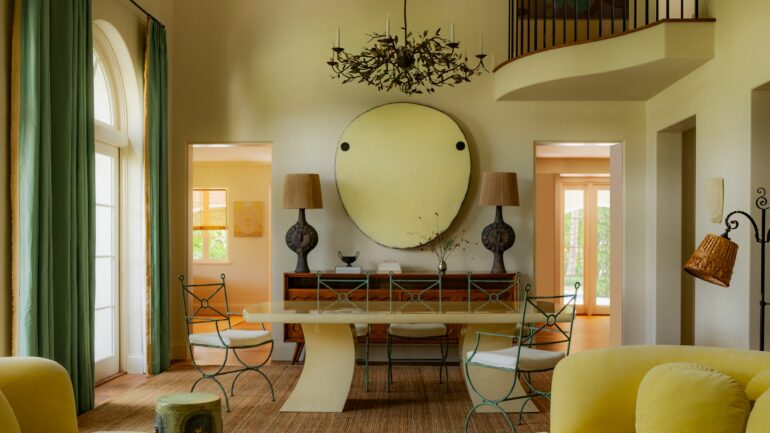 butter yellow plaster apartment