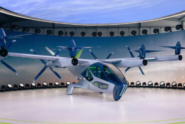 eVTOL air taxi takeoff