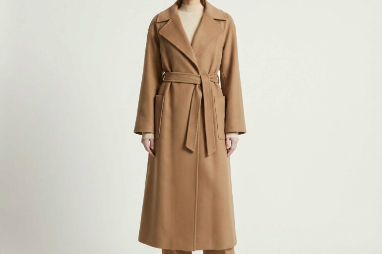 manteau cachemire luxe minimaliste