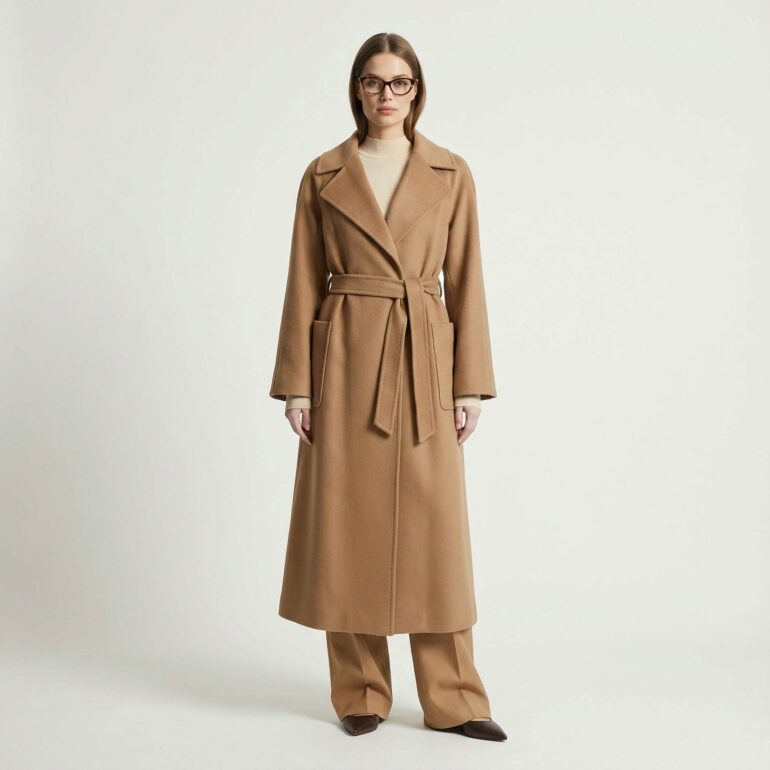 manteau cachemire luxe minimaliste
