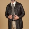 manteau cuir homme automne