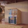 Plunge infrared sauna wood interior