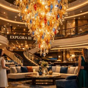 Venini Murano glass Explora III ship interior