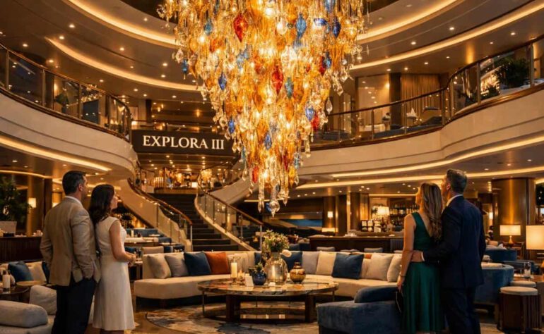 Venini Murano glass Explora III ship interior