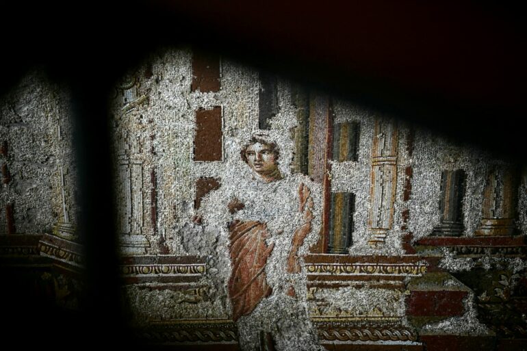 ancient roman wall mosaic