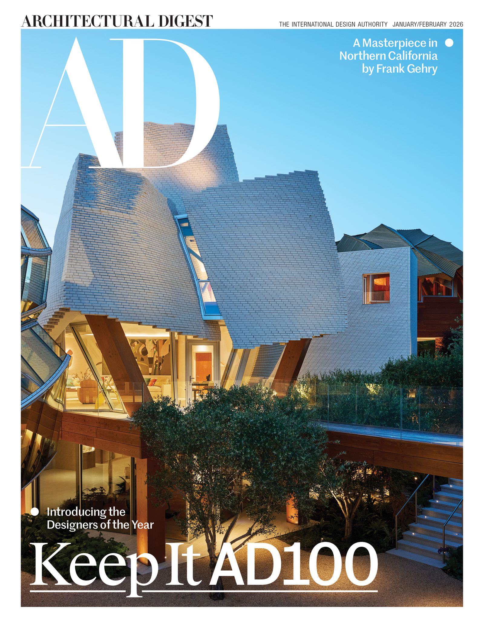 Architectural Digest magazine covers on table 2026