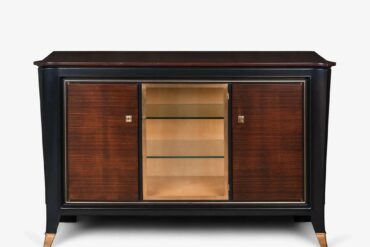 Art Deco macassar ebony brass sideboard