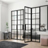 black steel frame interior glass partition wall