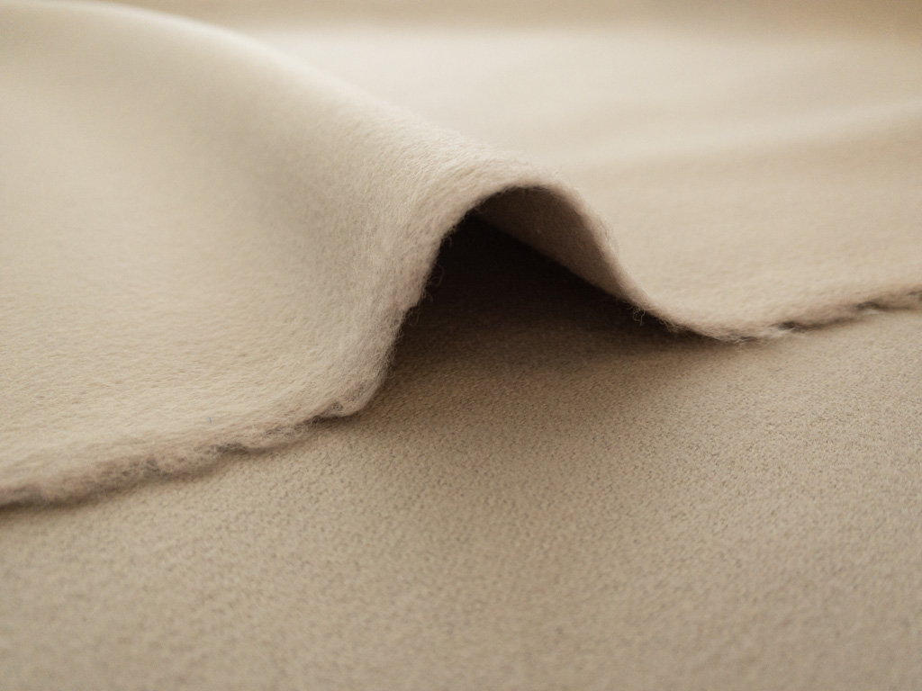 folded beige cashmere fabric