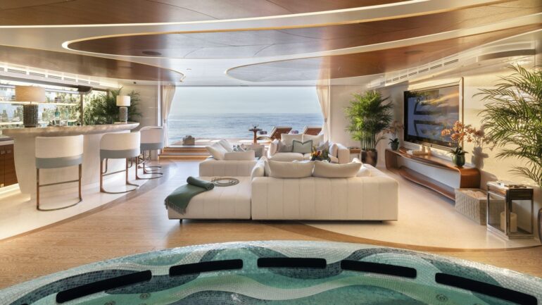 luxury yacht spa interior