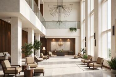 minimalist luxury hotel lobby