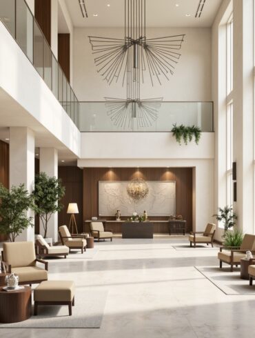 minimalist luxury hotel lobby