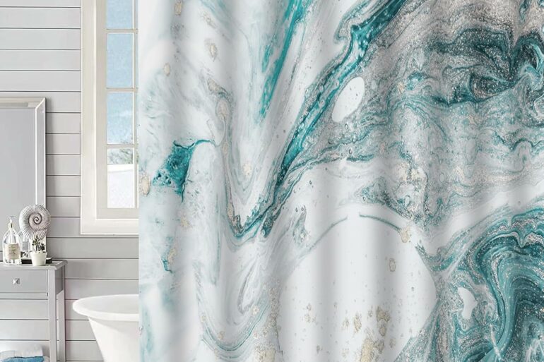 modern bathroom shower curtain