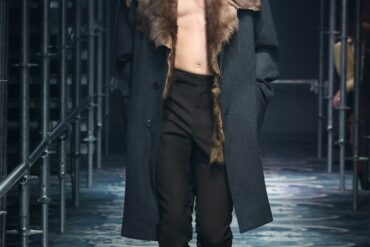 Prada distressed coat menswear runway