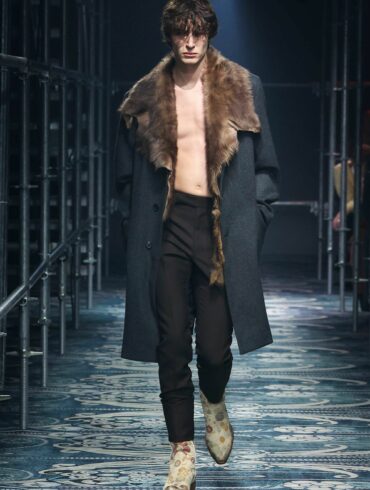 Prada distressed coat menswear runway