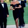 princess diana black silk dress