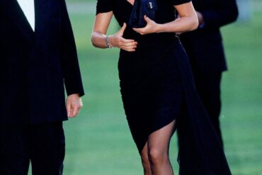princess diana black silk dress