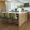 raw travertine kitchen island modern interior