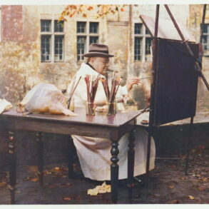 Winston Churchill painting London