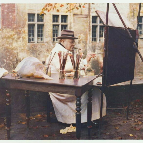 Winston Churchill painting London