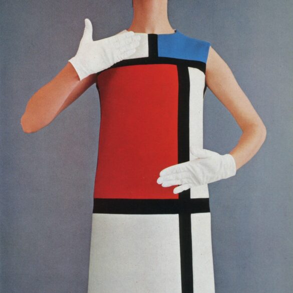 YSL Mondrian dress runway