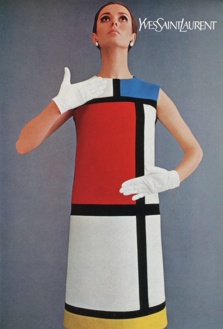 YSL Mondrian dress runway