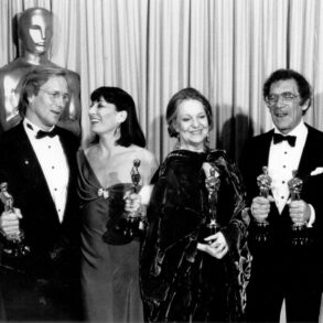 Anjelica Huston London dinner party socialite formal gala elegant