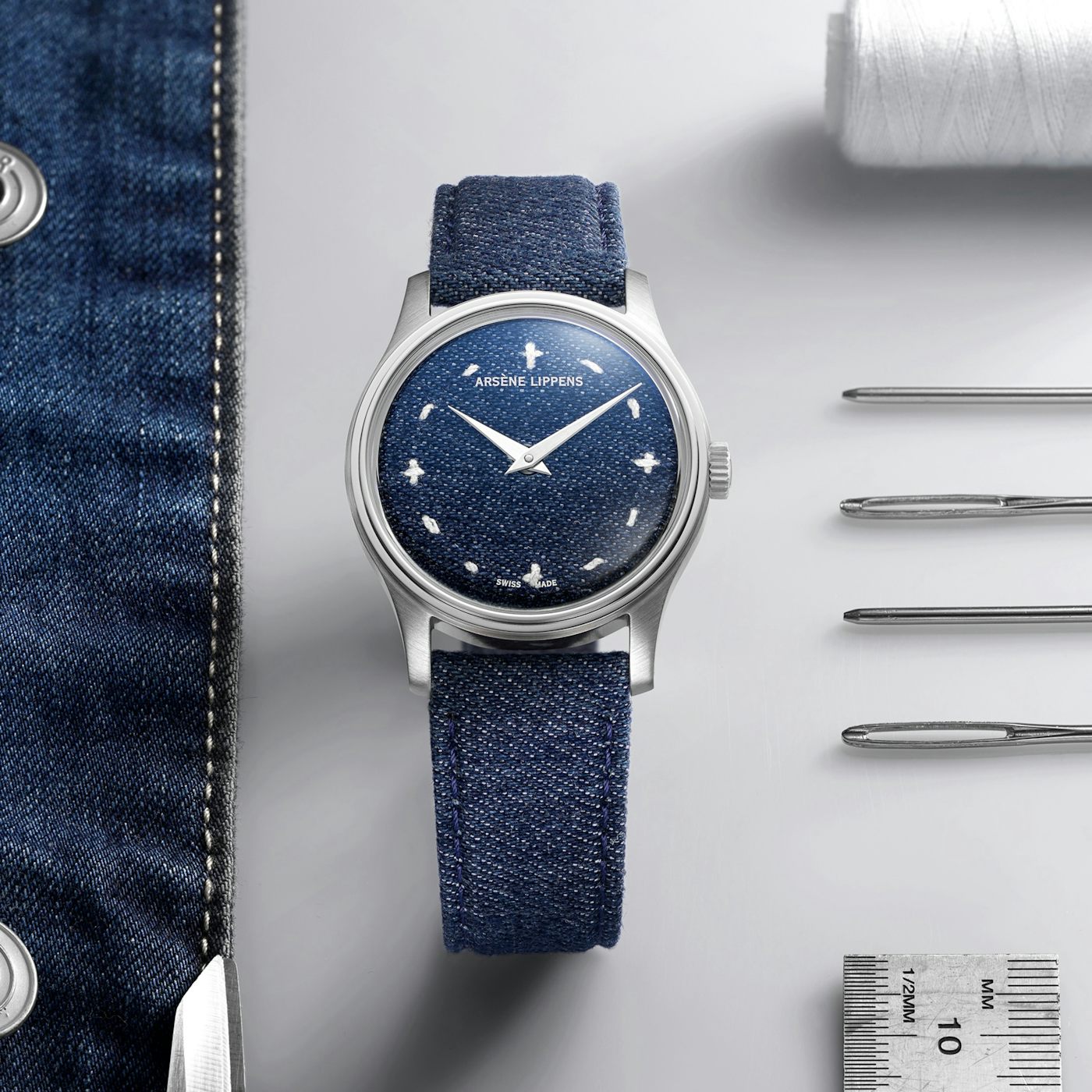 Arsène Lippens Artigiano Sashiko Denim watch dial 2026