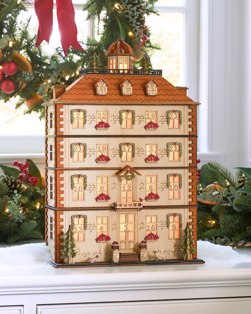 Balsam Hill Lit Wooden Olde Manor 2026