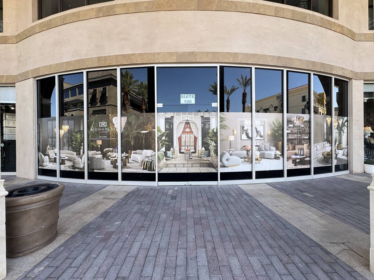 Eichholtz storefront Tivoli Village cobblestone street 2026