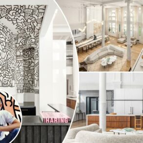 Keith Haring 1979 black white mural Tribeca loft column 2026