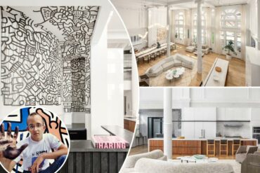 Keith Haring 1979 black white mural Tribeca loft column 2026