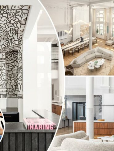 Keith Haring 1979 black white mural Tribeca loft column 2026