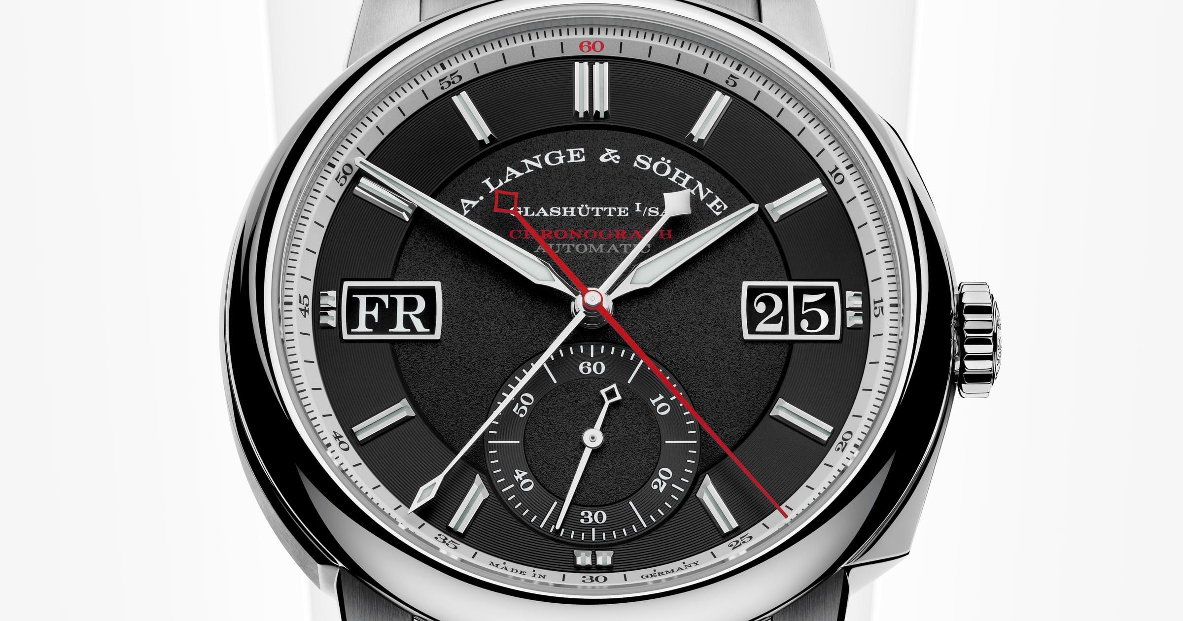 A. Lange & Söhne Challenging Chronographs engraved bridge