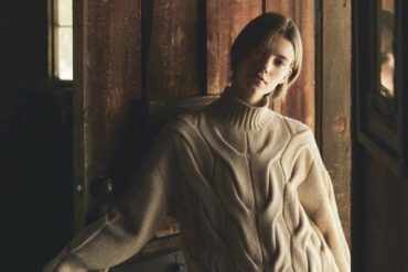 Loro Piana Holiday 2026 cream cable knit sweater