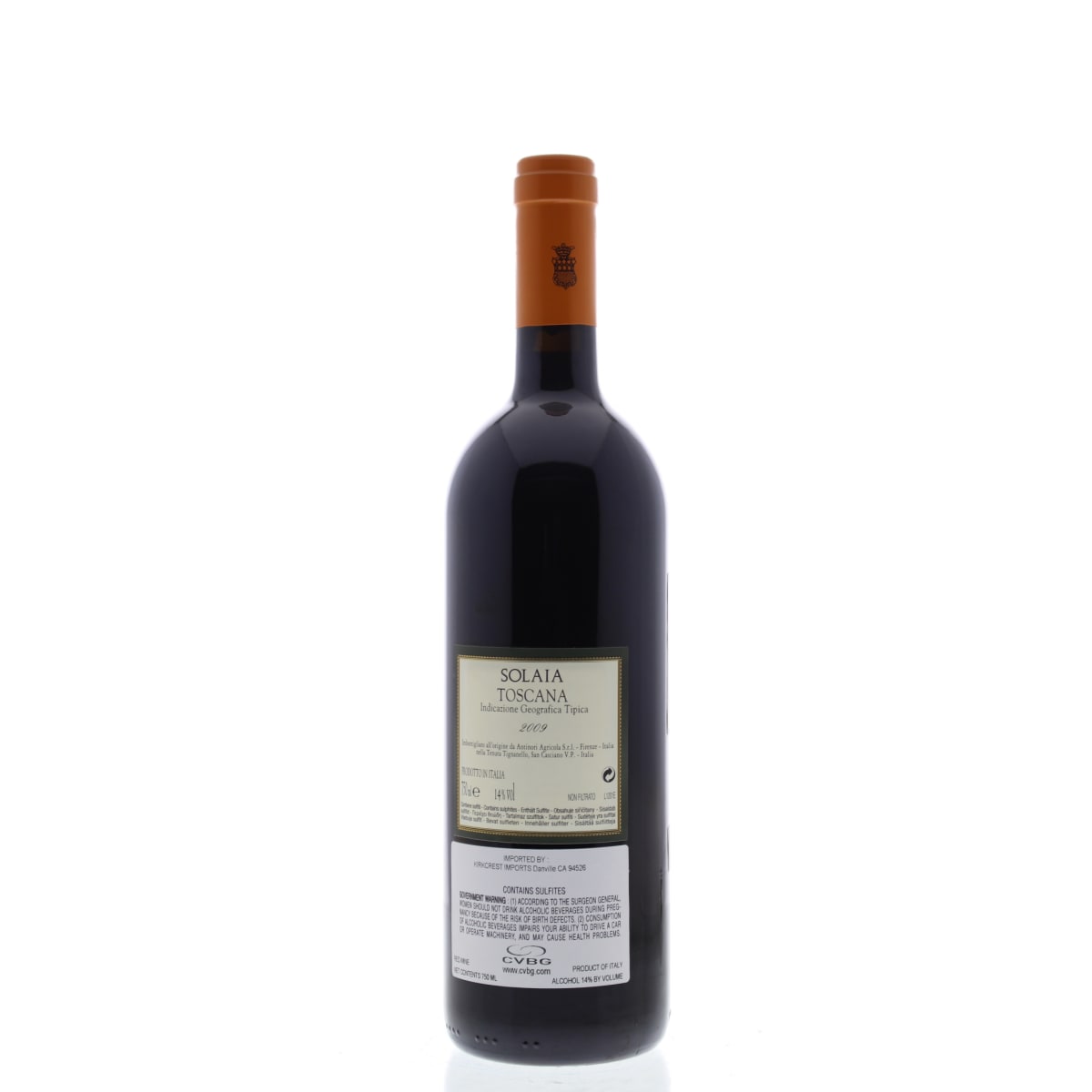Marchesi Antinori Solaia 2023 bottle label detail