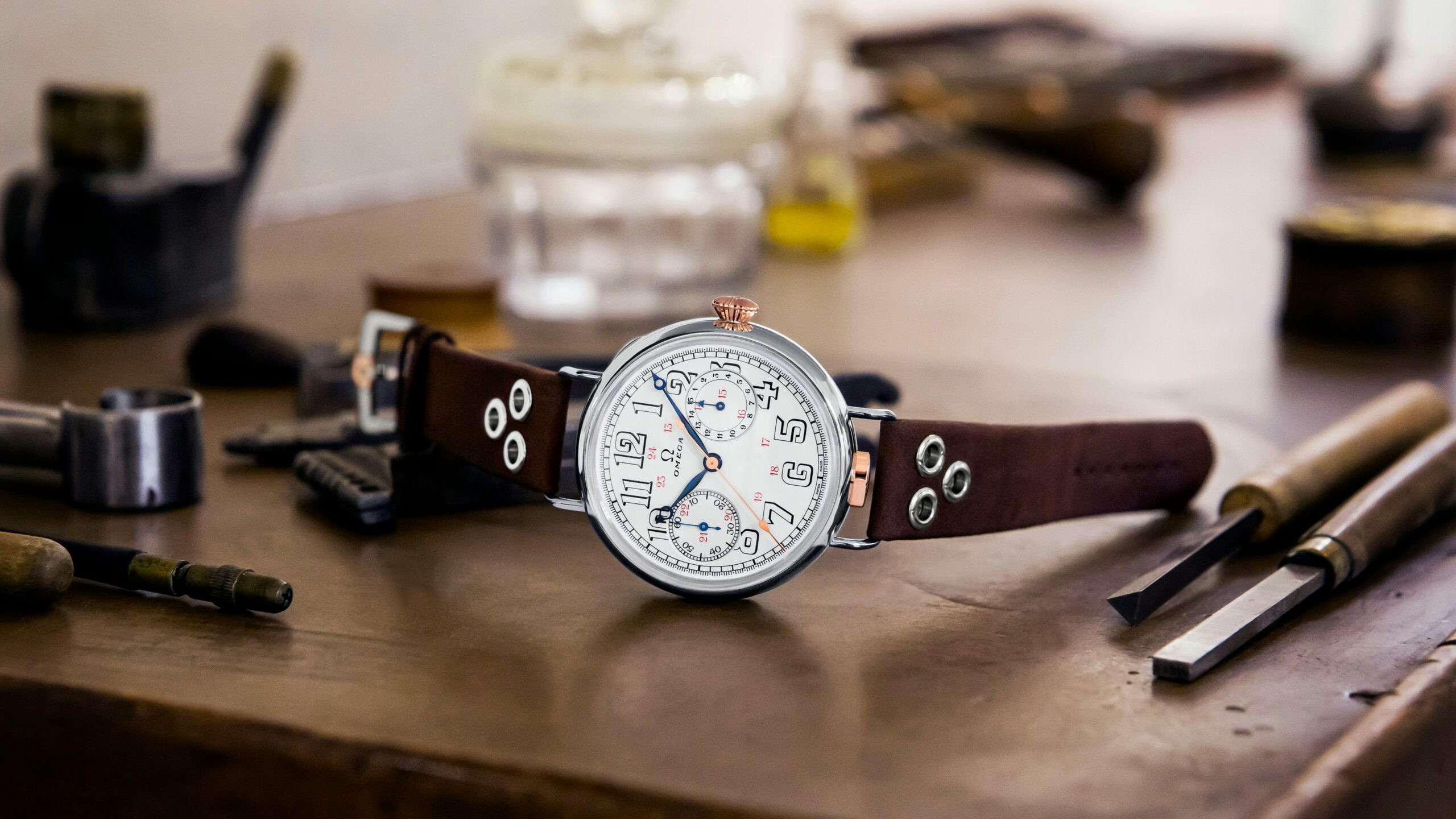 Omega 1913 First Wrist Chronograph white gold