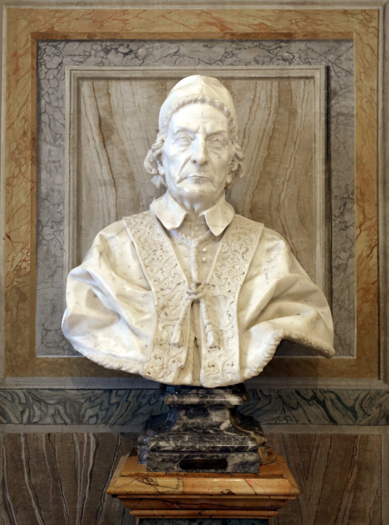 Pietro Bracci Pope Clement XII Corsini marble modello sculpture