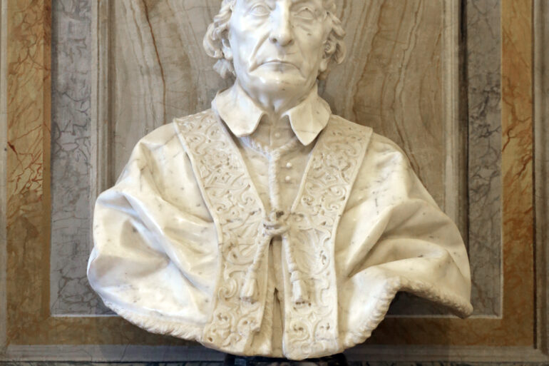 Pietro Bracci Pope Clement XII Corsini marble modello sculpture