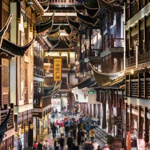 Plaza 66 Shanghai luxury mall facade
