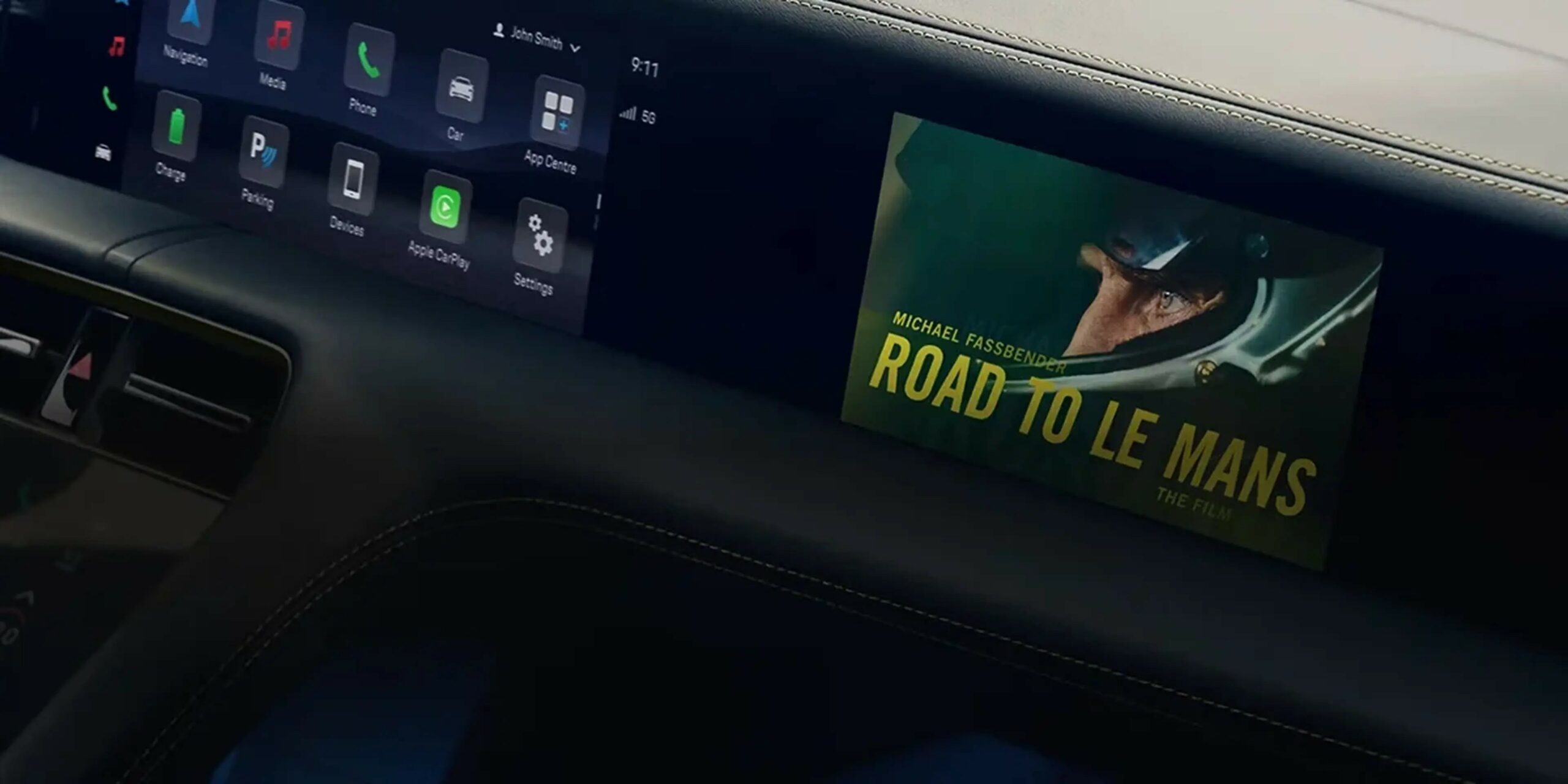 Porsche Taycan digital dashboard screen interior 2026